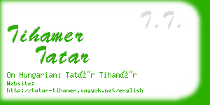 tihamer tatar business card